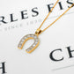 Pre-Owned 9ct Gold CZ Horseshoe Pendant