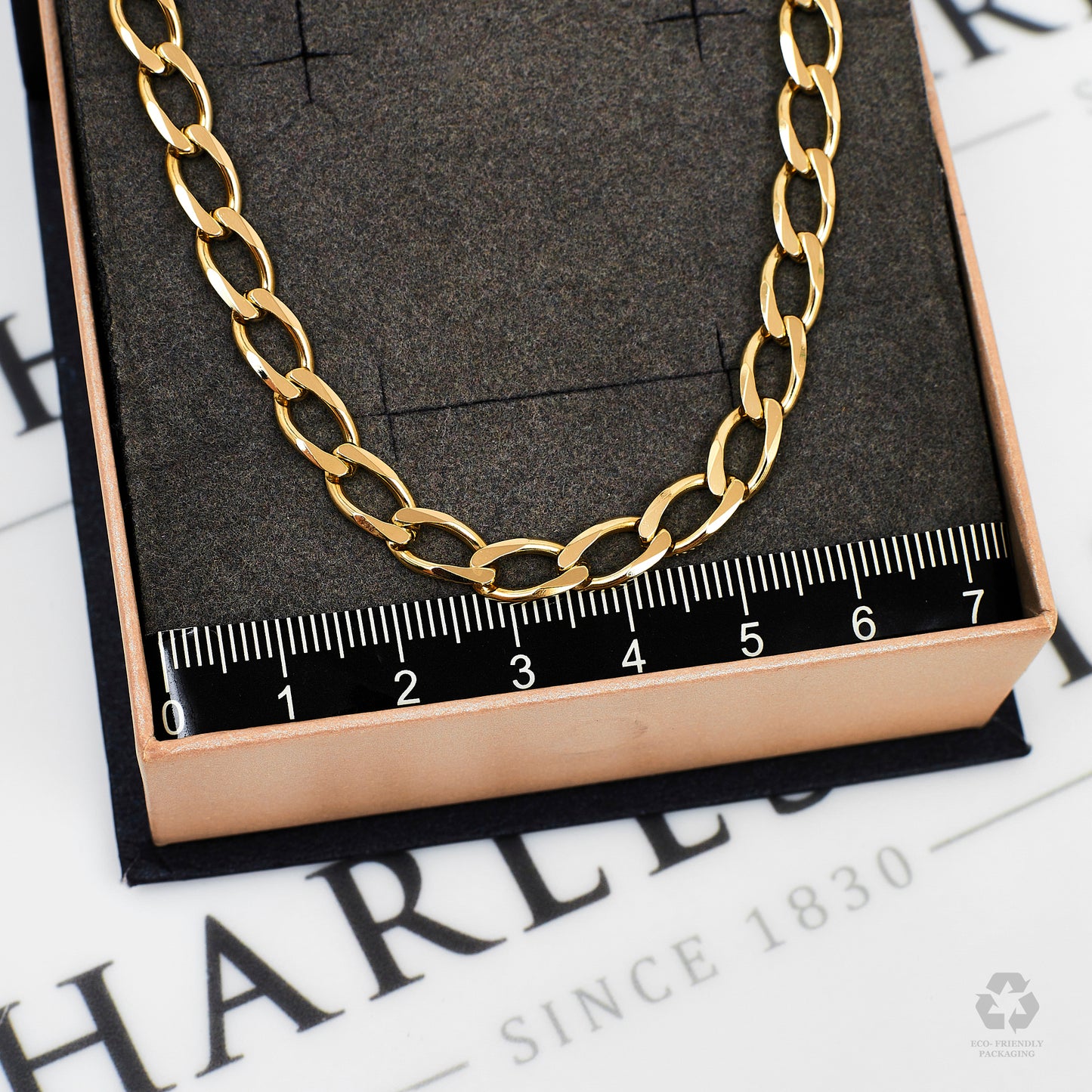 Pre-Owned 9ct Gold Curb Chain Necklace 24 Inch