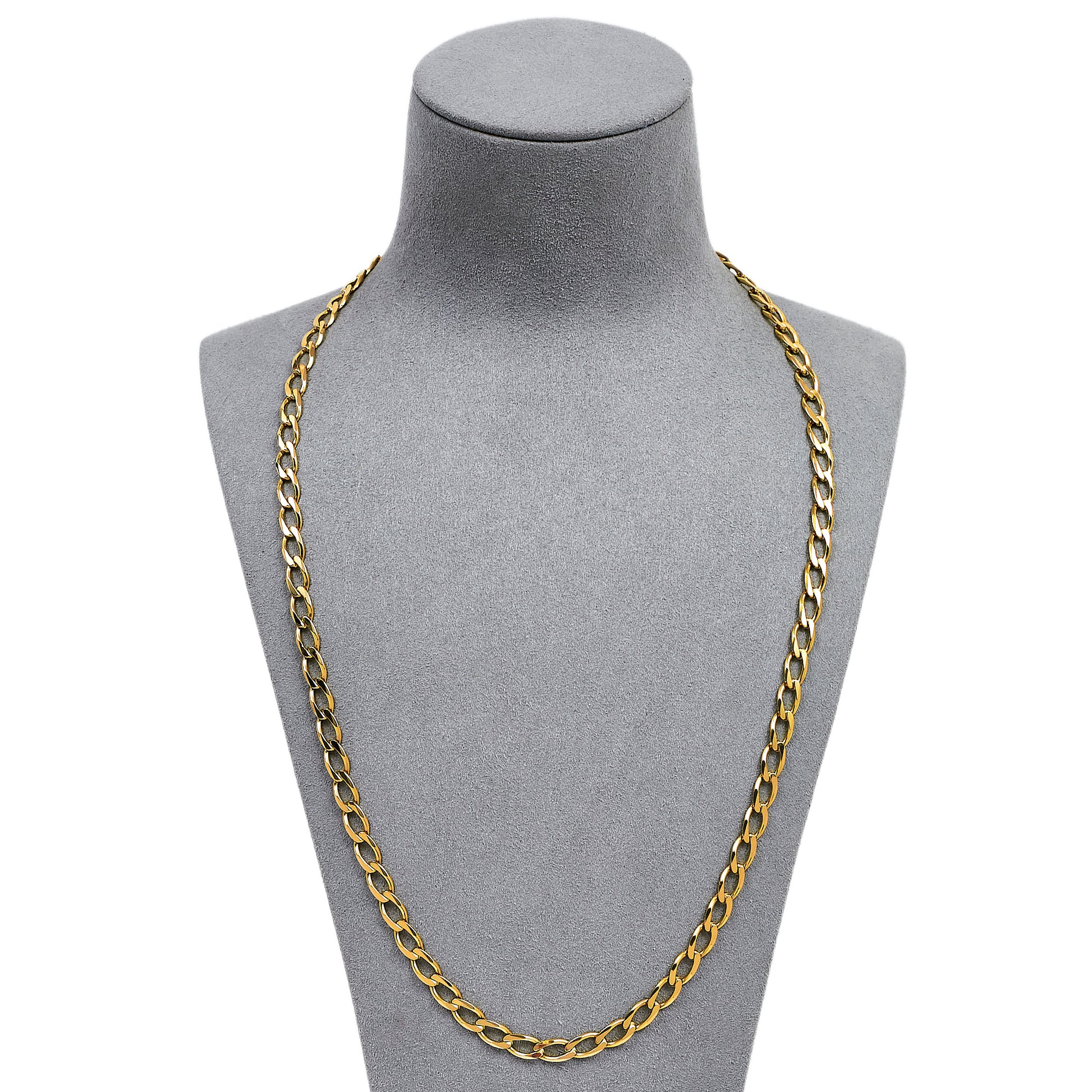 Pre-Owned 9ct Gold Curb Chain Necklace 24 Inch