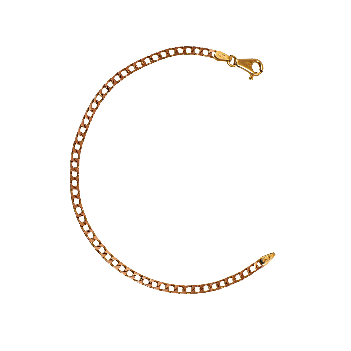 Pre-Owned 9ct Gold Curb Chain Bracelet 7 Inch