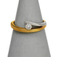 Pre-Owned 18ct Gold 2 Tone Diamond Split Band Ring Size N
