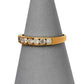 Pre-Owned 18ct Gold 7 Diamond Band Ring Size O