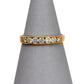 Pre-Owned 18ct Gold 7 Diamond Band Ring Size O