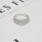 Pre-Owned 9ct White Gold CZ Band Ring Size M