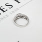 Pre-Owned 9ct White Gold CZ Band Ring Size M