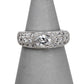 Pre-Owned 9ct White Gold CZ Band Ring Size M