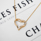Pre-Owned 9ct Gold CZ Openwork Heart Pendant