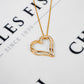 Pre-Owned 9ct Gold CZ Openwork Heart Pendant