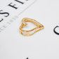 Pre-Owned 9ct Gold CZ Openwork Heart Pendant