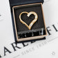 Pre-Owned 9ct Gold CZ Openwork Heart Pendant
