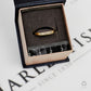 Pre-Owned 9ct Gold & 7 Diamond Band Ring Size M.5