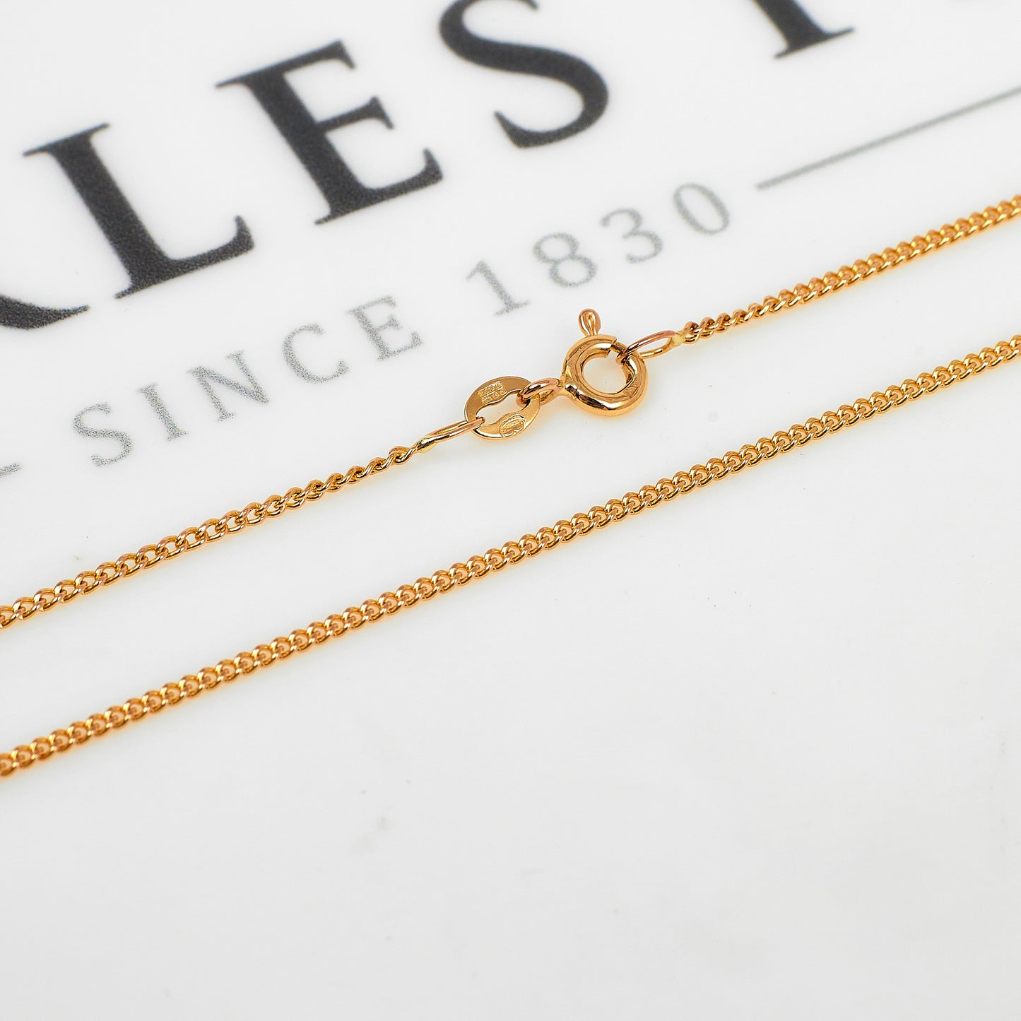 Pre-Owned 9ct Gold Curb Chain Necklace 20 Inch