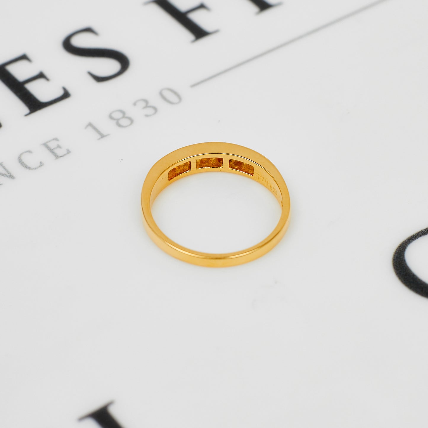 Pre-Owned 18ct Gold 7 Diamond Half Eternity Ring Size Q