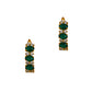 Pre-Owned 18ct Gold Green Agate & CZ Hinged Earrings 
