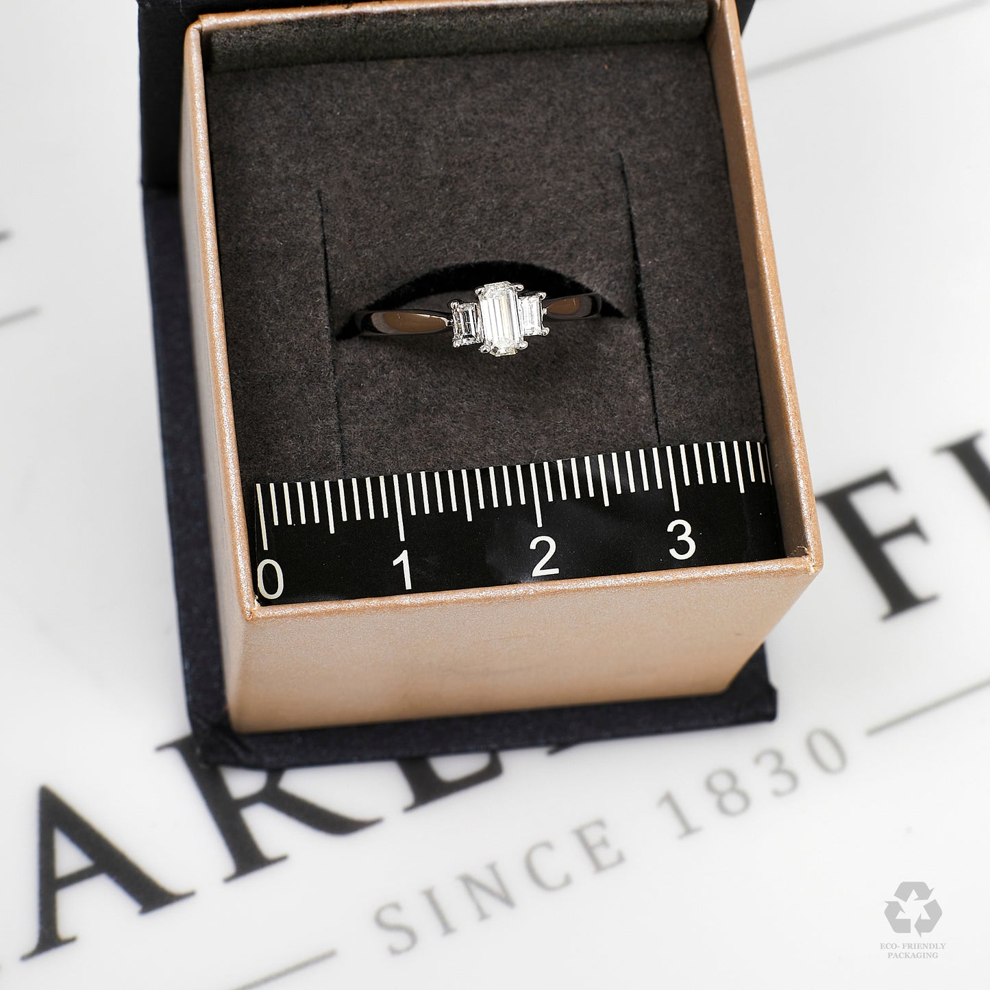 Pre-Owned 18ct White Gold Trinity Diamond Ring Size I.5