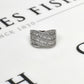 Pre-Owned 18ct White Gold & Diamond Crossover Ring Size L