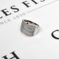 Pre-Owned 18ct White Gold & Diamond Crossover Ring Size L