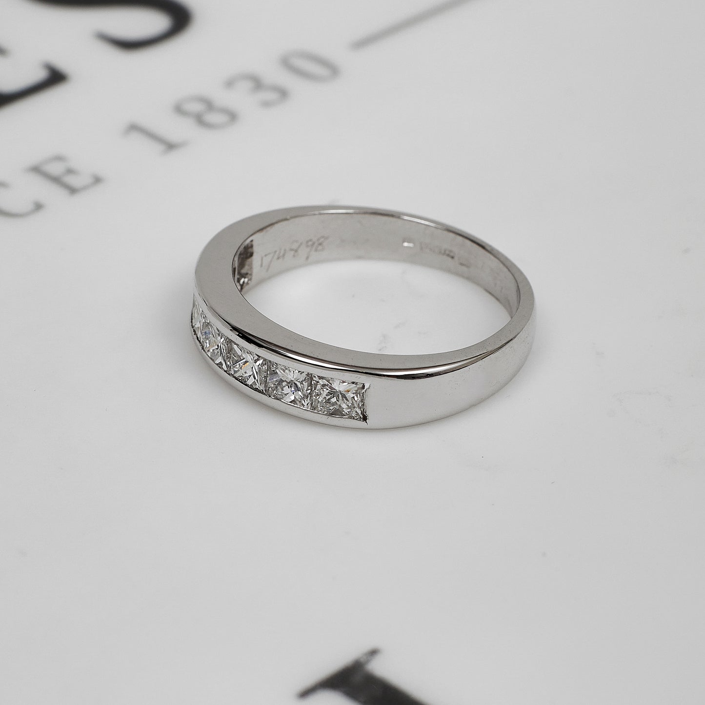 Pre-Owned 18ct White Gold 7 Diamond Half Eternity Ring Size K