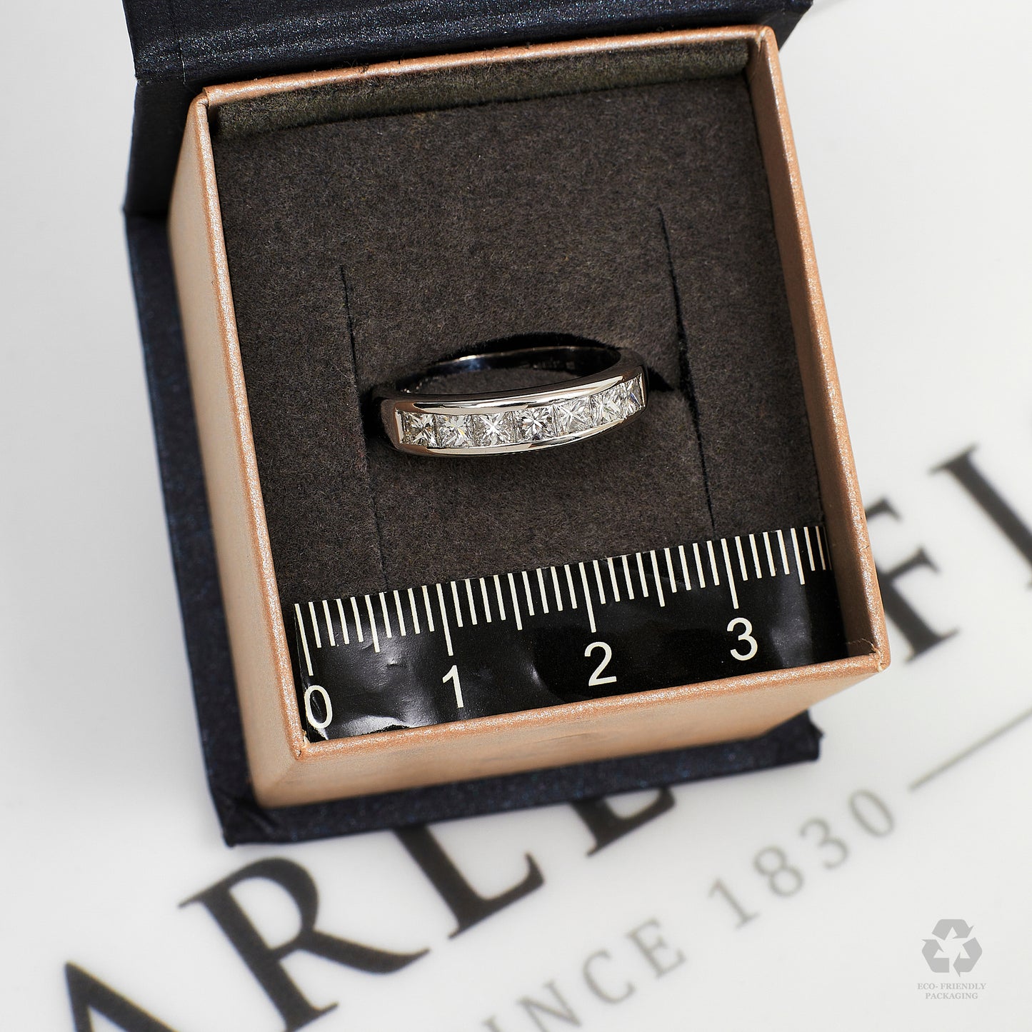 Pre-Owned 18ct White Gold 7 Diamond Half Eternity Ring Size K