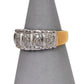 Pre-Owned 14ct White Gold 20 Diamond Bump Head Ring Size S