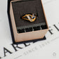 Pre-Owned 14ct Gold Flower Sapphire & Diamond Ring Size N