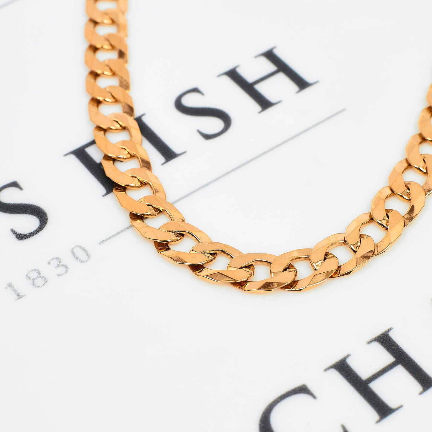 Pre-Owned 9ct Gold Curb Chain Necklace 18 Inch