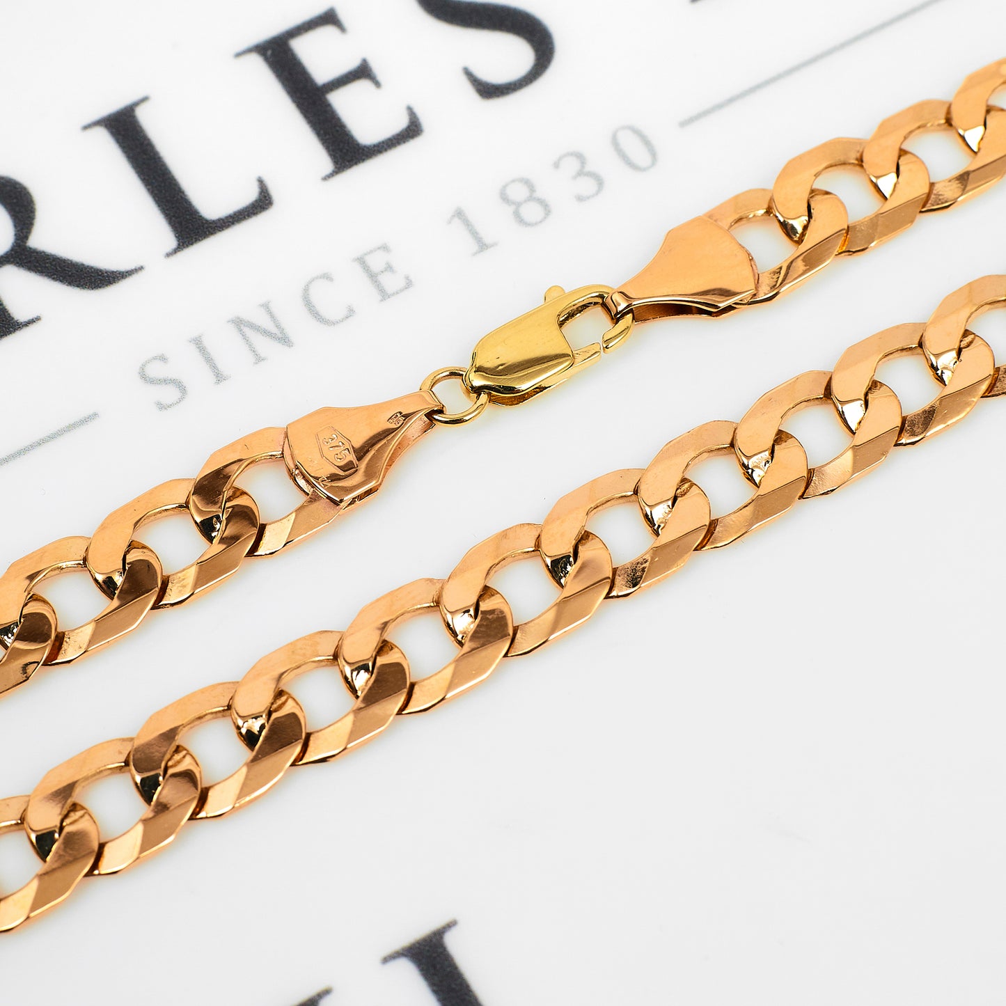 Pre-Owned 9ct Gold Curb Chain Necklace 18 Inch