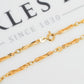 Pre-Owned 9ct Gold Oblong Twist Link Necklace 37 Inch