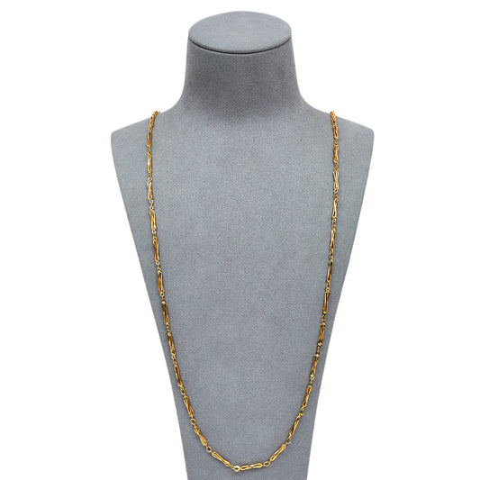 Pre-Owned 9ct Gold Oblong Twist Link Necklace 37 Inch