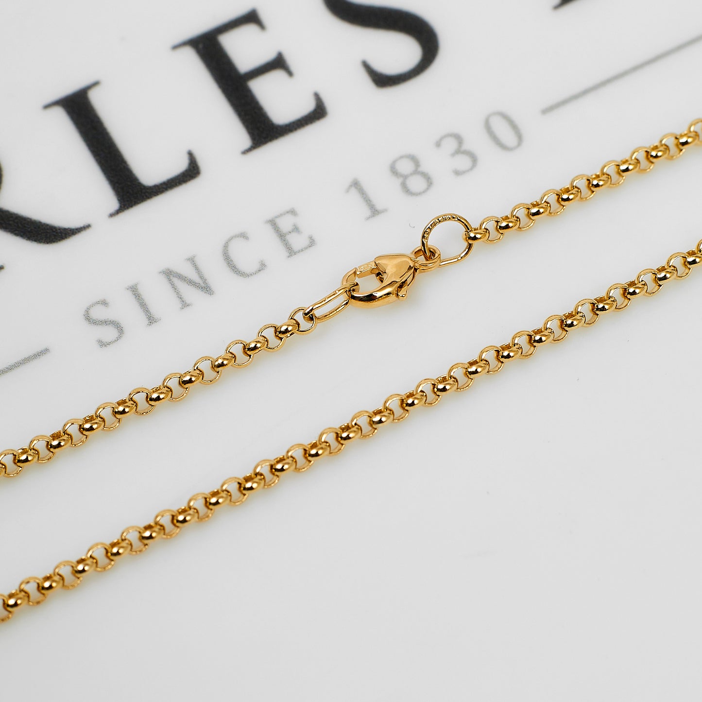 Pre-Owned 9ct Gold Belcher Chain Necklace 24 Inch