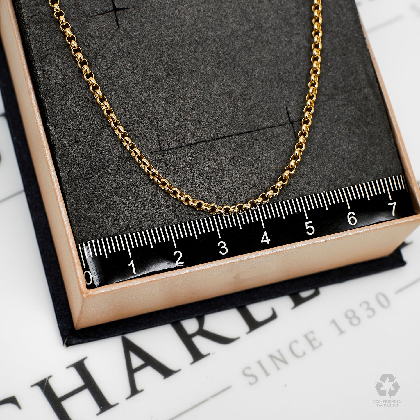 Pre-Owned 9ct Gold Belcher Chain Necklace 24 Inch