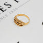 Pre-Owned 9ct Gold 3 Row Shot Ring Size Q