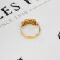 Pre-Owned 9ct Gold 3 Row Shot Ring Size Q