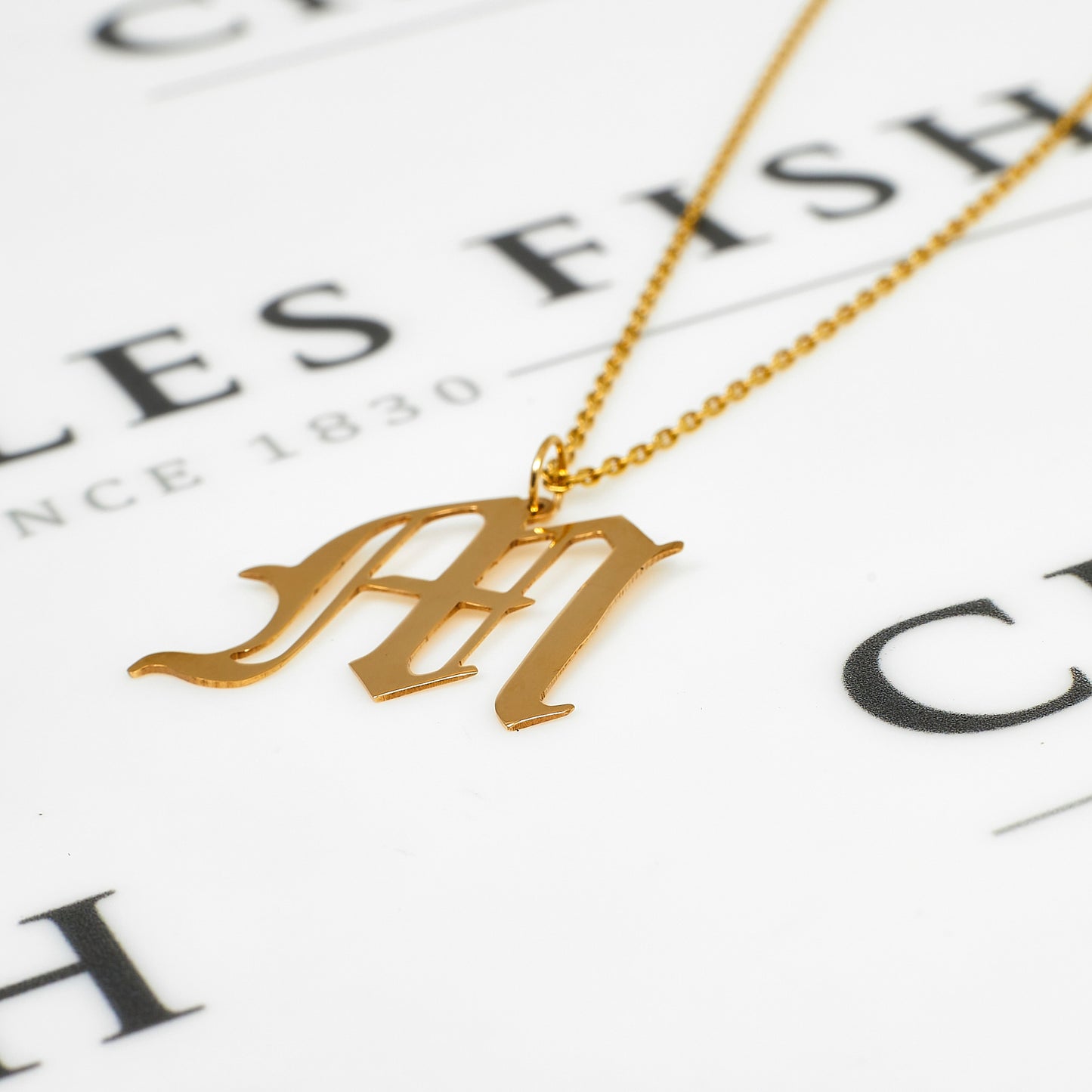 Pre-Owned 9ct Gold Letter M Initial Pendant