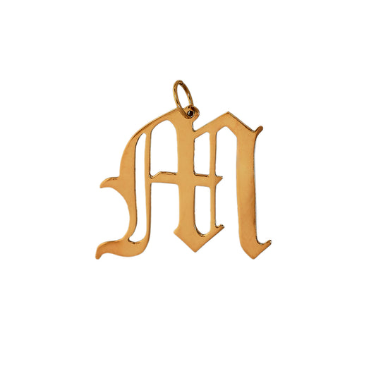Pre-Owned 9ct Gold Letter M Initial Pendant