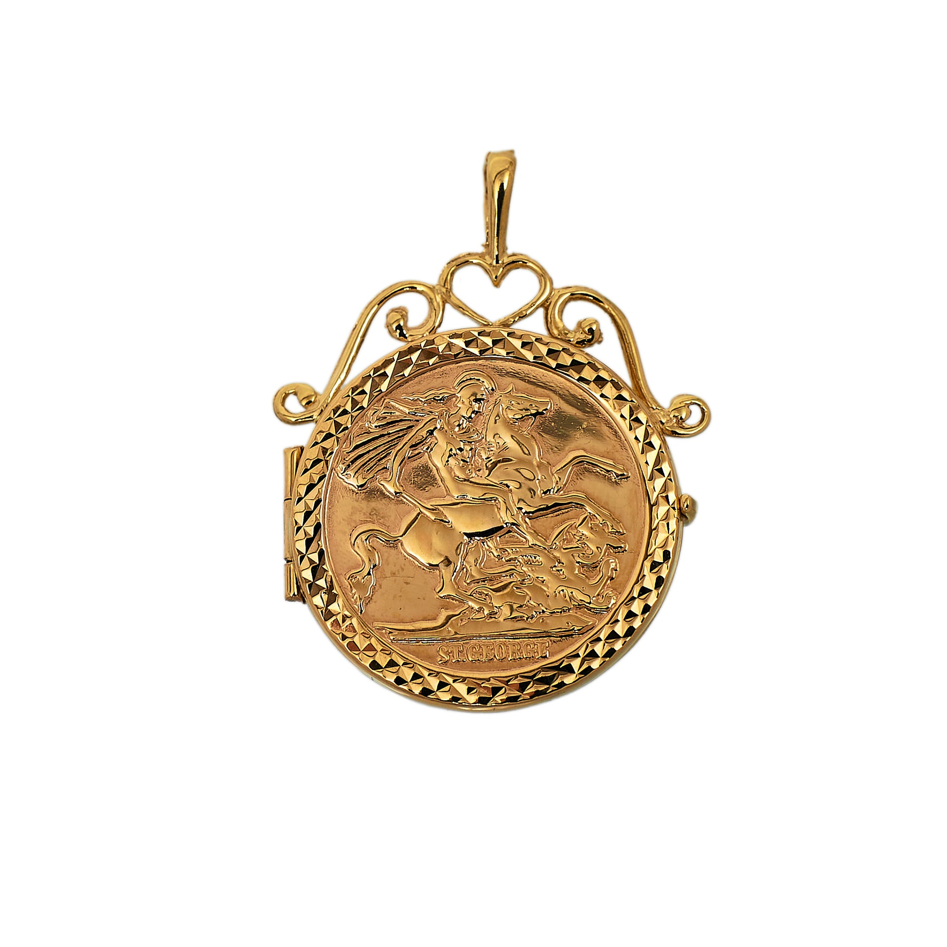 Pre-Owned 9ct Gold Sovereign Style Victoriana Locket