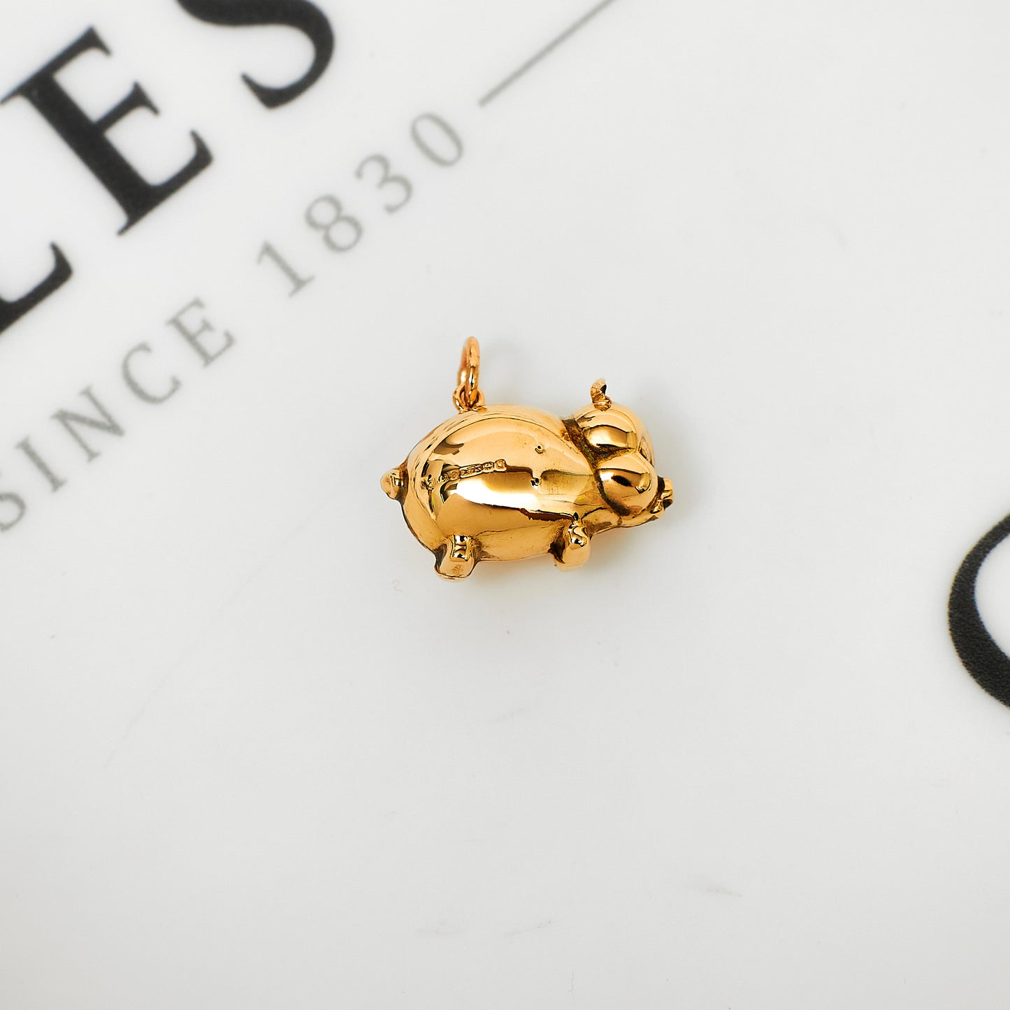 Pre-Owned 9ct Gold Hollow Pig Charm
