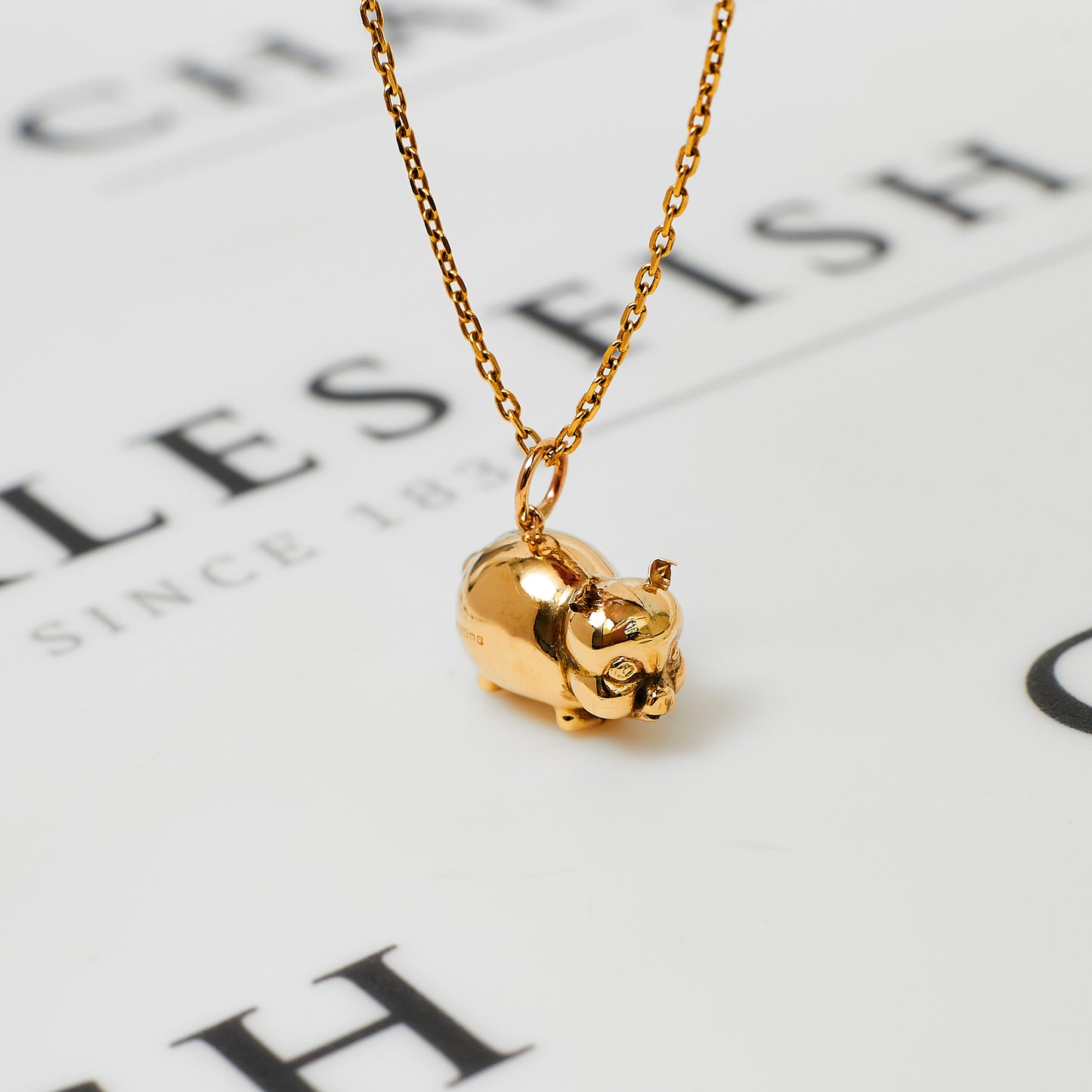 Pre-Owned 9ct Gold Hollow Pig Charm