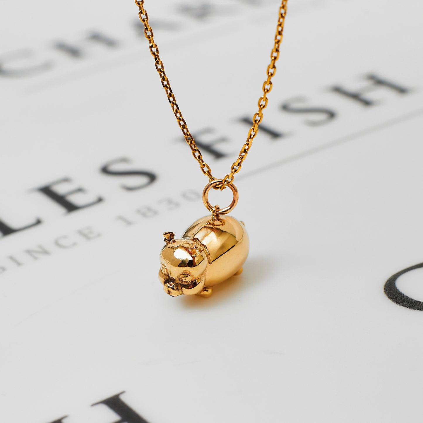 Pre-Owned 9ct Gold Hollow Pig Charm