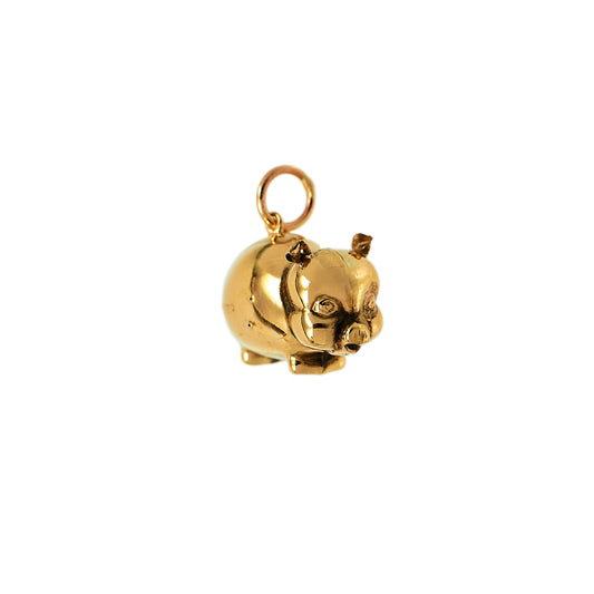 Pre-Owned 9ct Gold Hollow Pig Charm