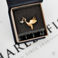 Pre-Owned 9ct Gold 2 Tone Stork & Baby Charm