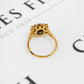 Pre-Owned 18ct Gold Mens Diamond Emerald & Green Enamel Ring