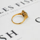 Pre-Owned 18ct Gold Mens Diamond Emerald & Green Enamel Ring