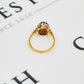 Pre-Owned 18ct Gold Citrine & Diamond Cocktail Ring Size O.5