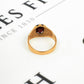 Pre-Owned 9ct Gold Garnet Gypsy Ring Size R