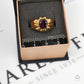 Pre-Owned 9ct Gold Garnet Gypsy Ring Size R