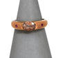 Pre-Owned 9ct Rose Gold Morganite &  Ruby Ring Size  L