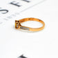 Pre-Owned 9ct Gold Treated Sapphire & White Zircon Ring