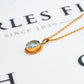 Pre-Owned 9ct Gold Oval Aquamarine Pendant