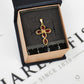 Pre-Owned 9ct Gold & 5 Garnet Cross Pendant